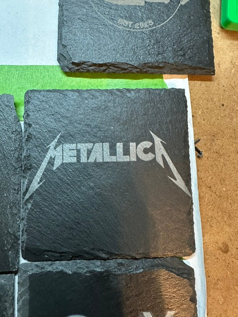 The Big Four Metal Legends Slate Coaster Set (4‑Pack)